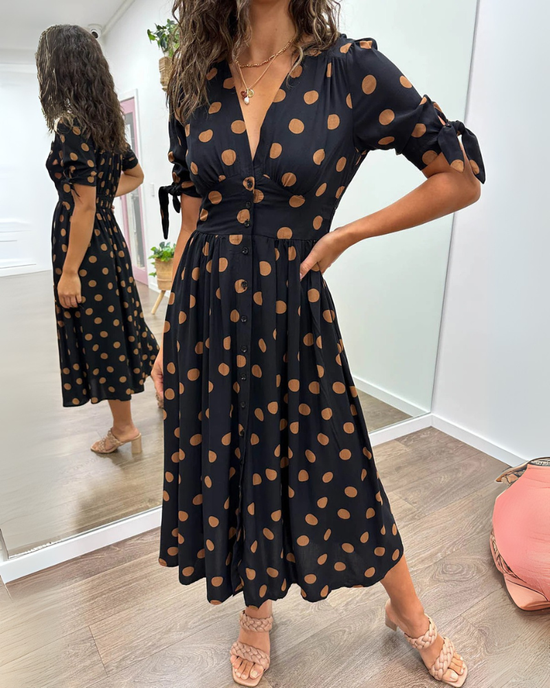 Anka | Elegantna haljina na točkice