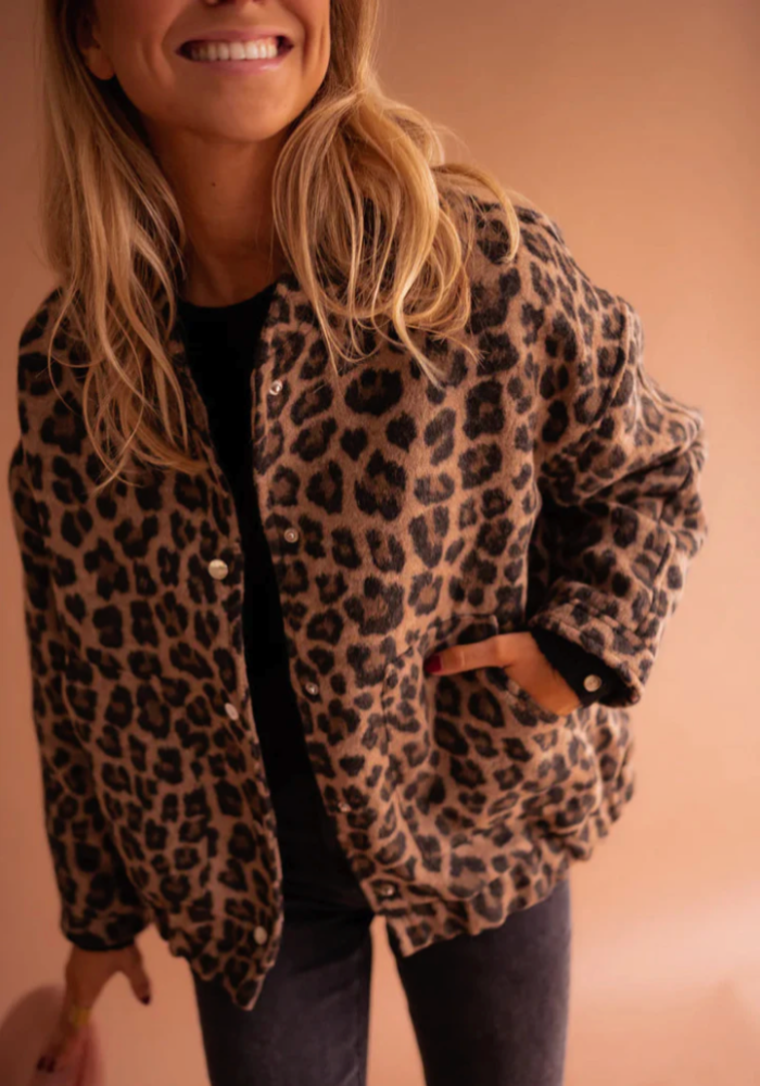 Leona™ | Bomber jakna s leopard uzorkom